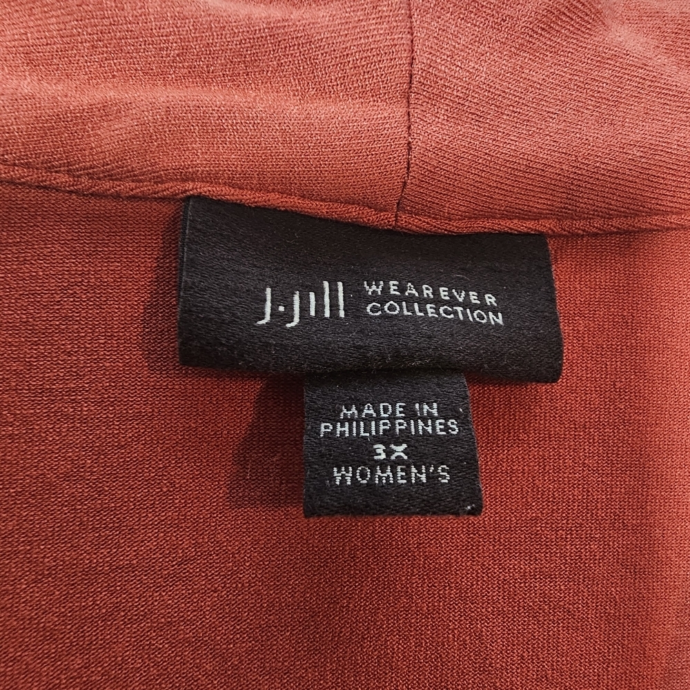 J. Jill Women's Rust Long Sleeve Blouse  SIZE 3X - Picture 2 of 5
